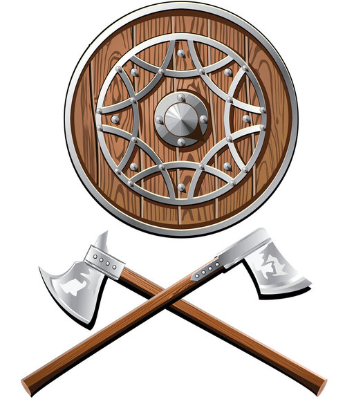 Боевой щит и вектор осей
