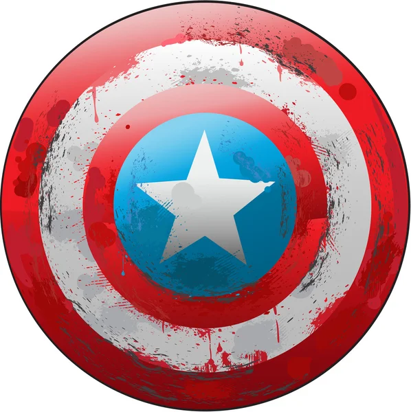Capitaine Grunge Shield — Image vectorielle