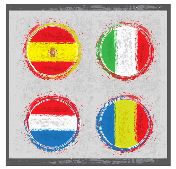 3 Grunge ülke Icon set