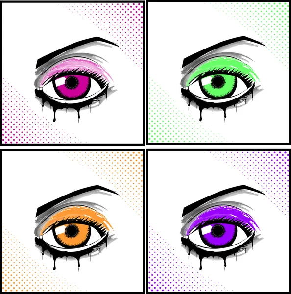 Eye Set Illustration — Stock Vector