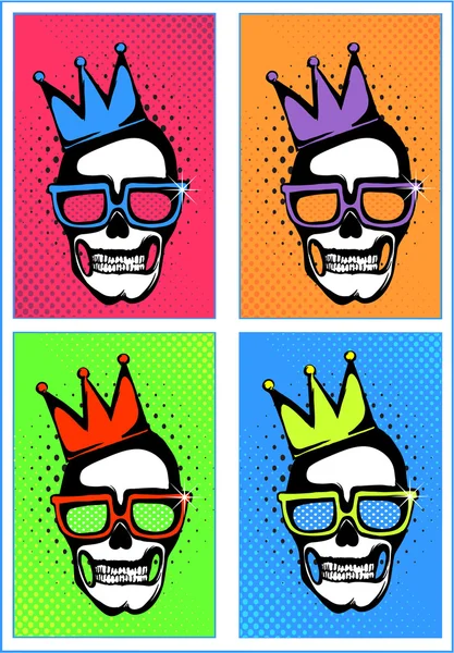 Pop art kafatası simgeler