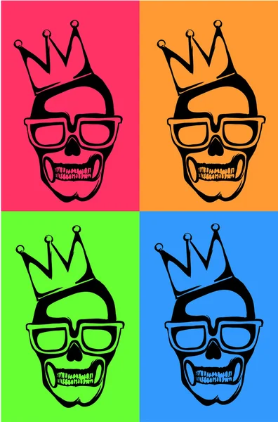 Pop art kafatası simgeler 2