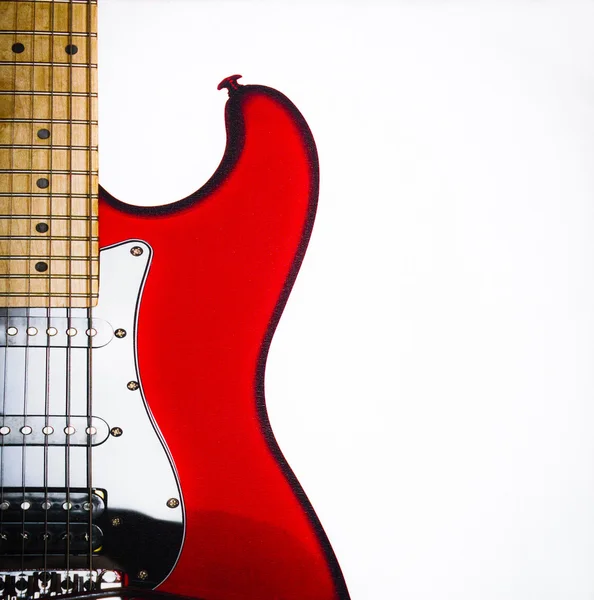 Röd gitarr musik rock funky — Stockfoto