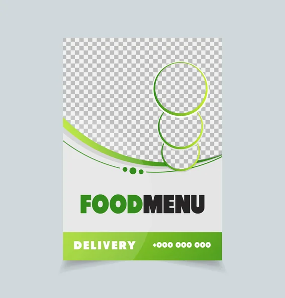 Conception Flyer Aliments Sains Modèle Menu Restaurant Modèle Vectoriel Affiche — Image vectorielle
