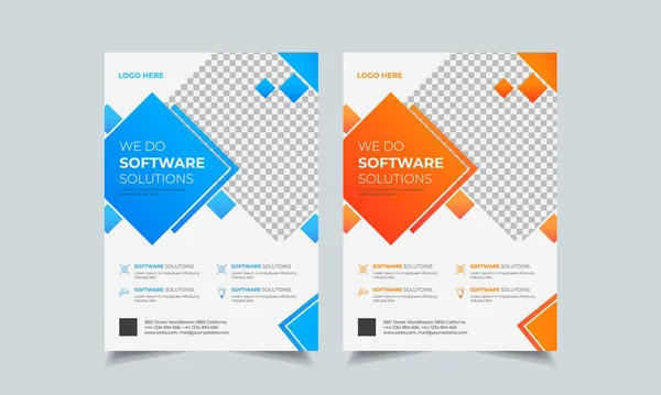 Corporate Business Flyer Design Template Creatieve Brochure Poster Cover Kleur — Stockvector