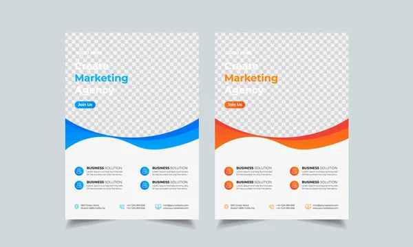 Corporate Business Flyer Design Template Creatieve Brochure Poster Cover Kleur — Stockvector