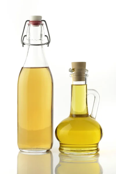 Apple Cider ocet i olej do gotowania — Zdjęcie stockowe