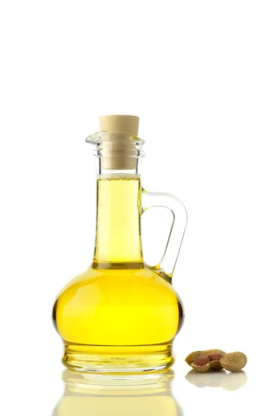 Peanut oil on White Background Royalty Free Stock Photos