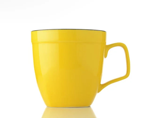 Yellow Mug on White Background — Stock Photo, Image