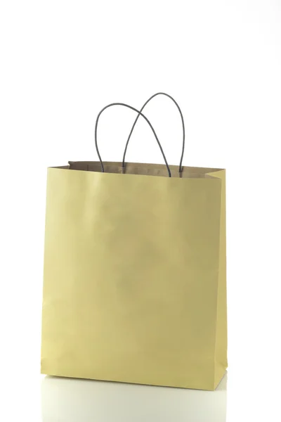 Paper Shopping Bag Isolated on White Background — Stock Photo, Image
