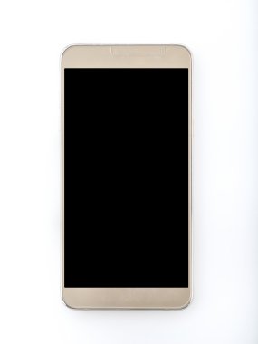beyaz arkaplanda modern akıllı telefon 