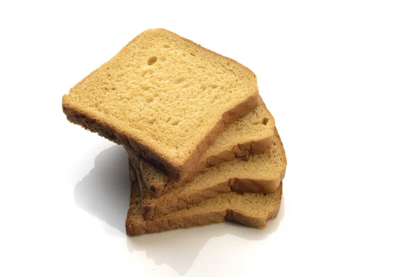 Pane integrale di grano tenero impilato ordinatamente l'uno sull'altro . — Foto Stock