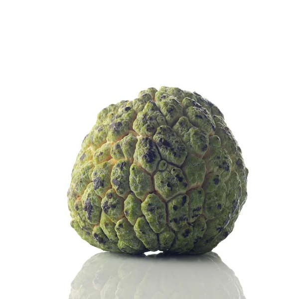 Ripened Custard Apple On White Background Shot in Studio — Stock Photo, Image