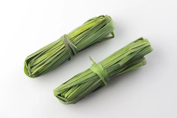 Fresh Green Lemon Grass Shot in Studio on White Background — Stock Photo, Image