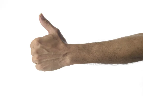 Ανθρώπινο χέρι με μπράβο — Φωτογραφία Αρχείου