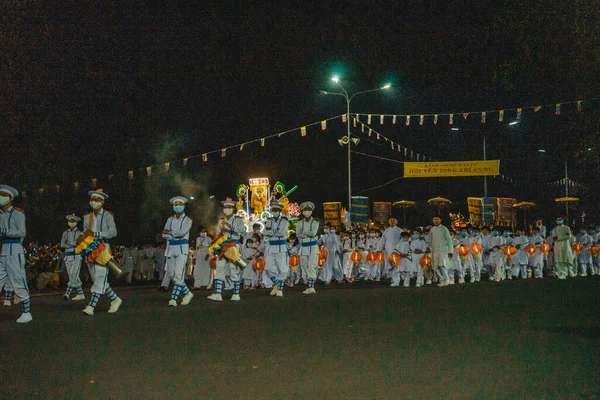 Тай Нин Вьетнам Окт 2020 Танцевальное Шоу Драконов Львов Фестивале — стоковое фото