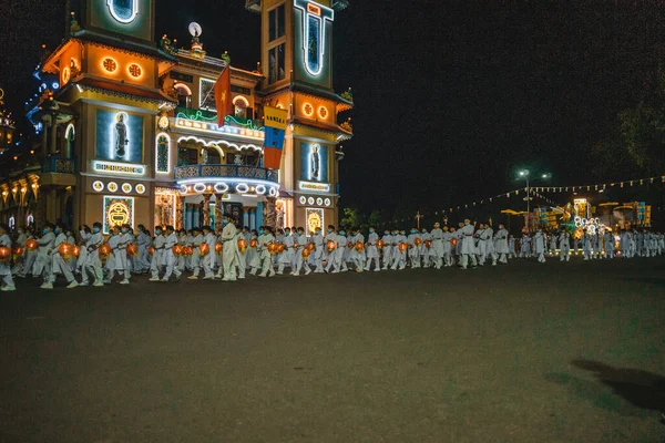 Tay Ninh Stad Vietnam Oct 2020 Dragon Lion Dance Show — Stockfoto