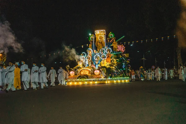 Tay Ninh City Vietnam Ott 2020 Dragon Lion Dance Show — Foto Stock