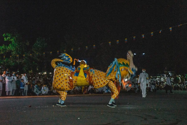 Tay Ninh City Vietnam Ott 2020 Dragon Lion Dance Show — Foto Stock