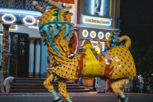 Tay Ninh City Vietnam Ott 2020 Dragon Lion Dance Show — Foto Stock