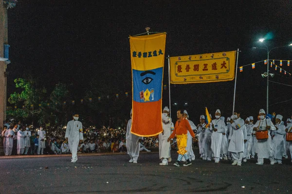 Tay Ninh Stad Vietnam Oct 2020 Dragon Lion Dance Show — Stockfoto