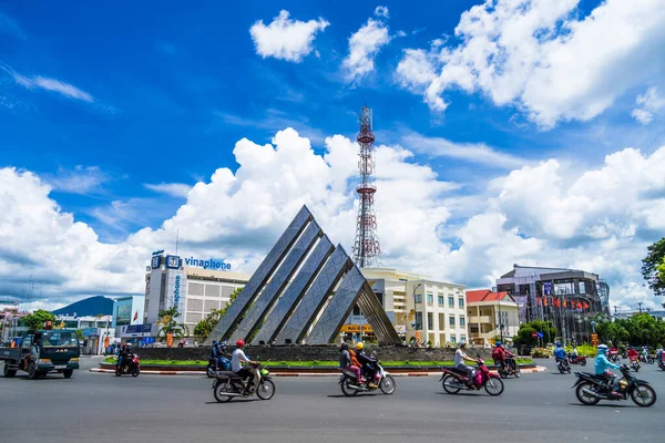 Tay Ninh City Βιετνάμ Oct 2020 Προβολή Της Κύριας Κυκλικής — Φωτογραφία Αρχείου