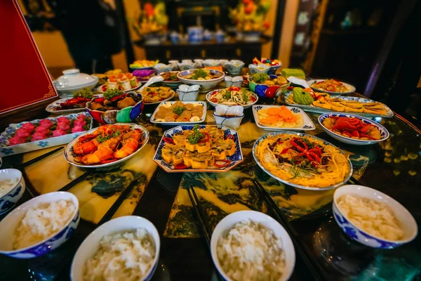 Cuisine Traditionnelle Tet Vacances Famille Vietnam Incroyable Nourriture Vietnamienne Pour — Photo