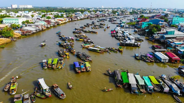 Flytende Marked Cai Rang Can Tho Vietnam Cai Rang Kjent – stockfoto