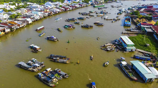 Flytende Marked Cai Rang Can Tho Vietnam Cai Rang Kjent – stockfoto