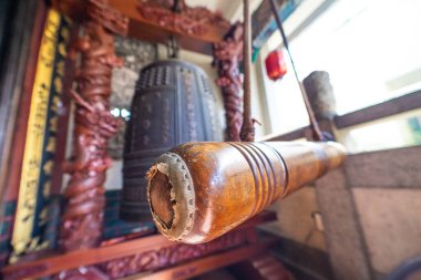 Ho Chi Minh, Vietnam - 26 Aralık 2020: Thousand Buddha Temple veya Chua Van Phat pagoda in District 5, Ho Chi Minh City, Vietnam