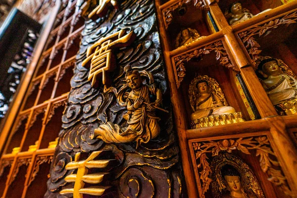 Chi Minh Vietnam Dec 2020 Interior Thousand Buddha Temple Chua — Stock Photo, Image