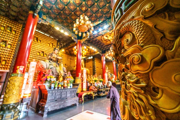 Chi Minh Vietnam Décembre 2020 Intérieur Temple Des Mille Bouddha — Photo