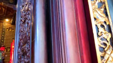 5. Mıntıka, Ho Chi Minh City, Vietnam 'daki Bin Buda Tapınağı ya da Chua Van Phat pagoda' nın içi