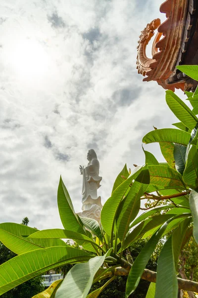 Grande Estátua Guanyin Bodhisattva Monte Quoc Pagode Nome Vietnamita Truc — Fotografia de Stock