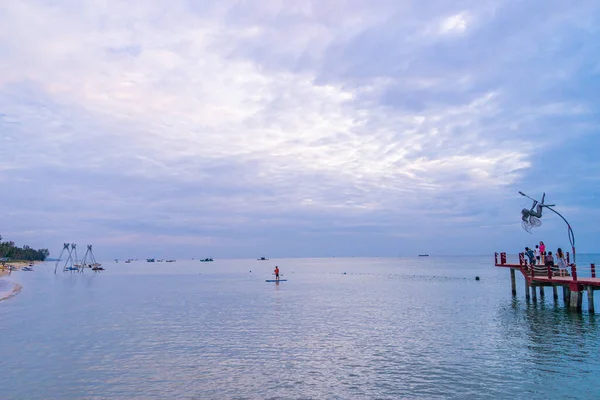 Isla Phu Quoc Vietnam Ene 2021 Puesta Sol Playa Phu — Foto de Stock