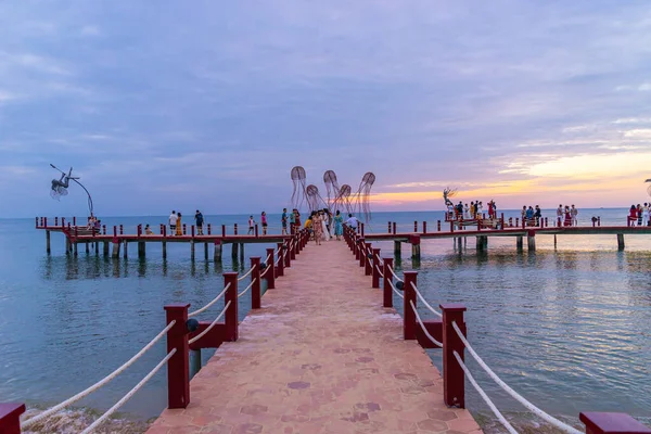 Phu Quoc Island Vietnam Jan 2021 Sunset Phu Quoc Beach — Stock Photo, Image