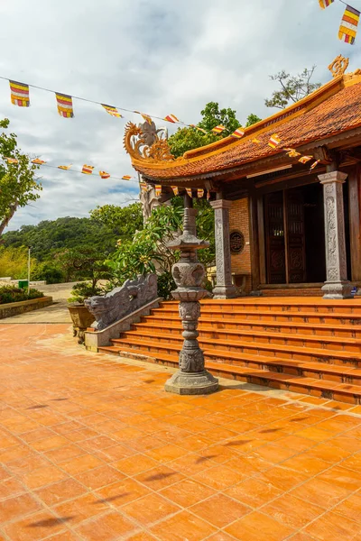 Ostrov Phu Quoc Vietnam Ledna 2021 Širokoúhlý Pohled Quoc Pagodu — Stock fotografie