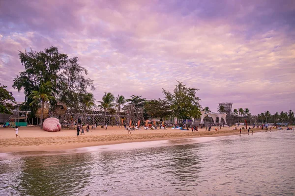 Isla Phu Quoc Vietnam Ene 2021 Puesta Sol Playa Phu — Foto de Stock