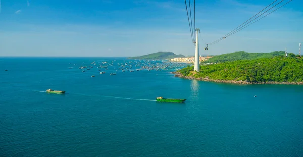 Téléphérique Long Situé Sur Île Phu Quoc Vietnam Sud Dessous — Photo