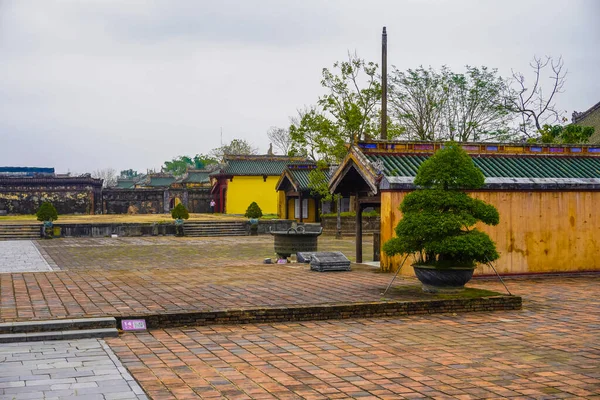 Hue Vietnam Daki Mor Yasak Şehir Içindeki Mparatorluk Şehri Bakın — Stok fotoğraf