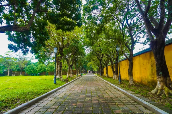 Hue Vietnam Daki Mor Yasak Şehir Içindeki Mparatorluk Şehri Bakın — Stok fotoğraf