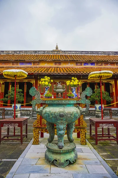 View Imperial City Imperial City Purple Forbidden City Citadel Hue — Stock Photo, Image