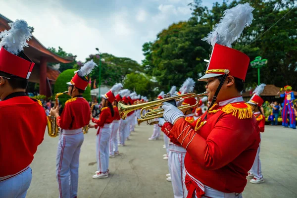 Chi Minh Stad Vietnam Jan 2021 Thanh Trang Fanfare Speelt — Stockfoto