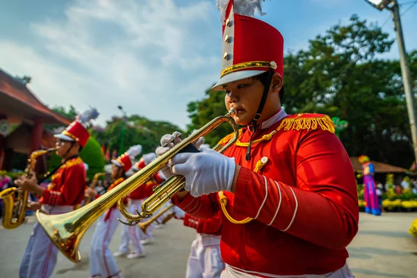 Chi Minh Stad Vietnam Jan 2021 Thanh Trang Fanfare Speelt — Stockfoto