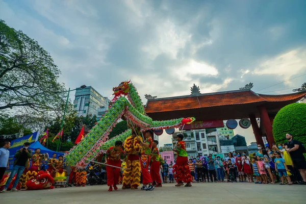 Chi Minh City Vietnam Gen 2021 Dragon Lion Dance Show — Foto Stock