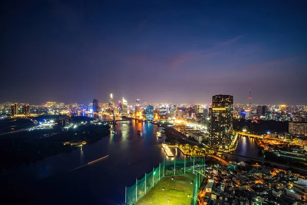 Хошимин Вьетнам Апреля 2021 Года Вид Воздуха Город Хошимин Вьетнам — стоковое фото
