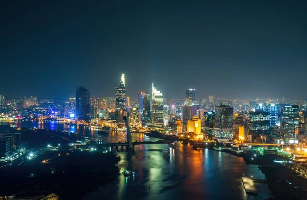 Cidade Chi Minh Vietnã Abril 2021 Vista Aérea Cidade Chi — Fotografia de Stock