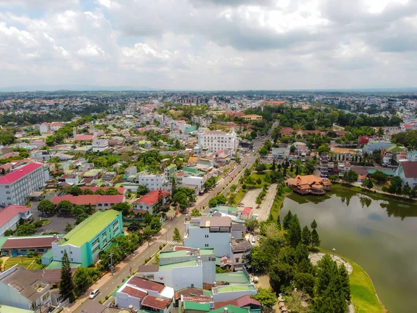 Città Bao Loc Vietnam Maggio 2021 Veduta Aerea Del Piccolo — Foto Stock