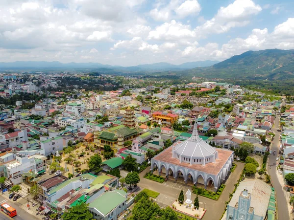 Ciudad Bao Loc Vietnam Mayo 2021 Vista Aérea Del Pequeño — Foto de Stock