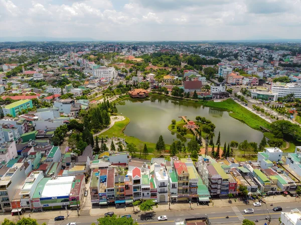 Città Bao Loc Vietnam Maggio 2021 Veduta Aerea Del Piccolo — Foto Stock